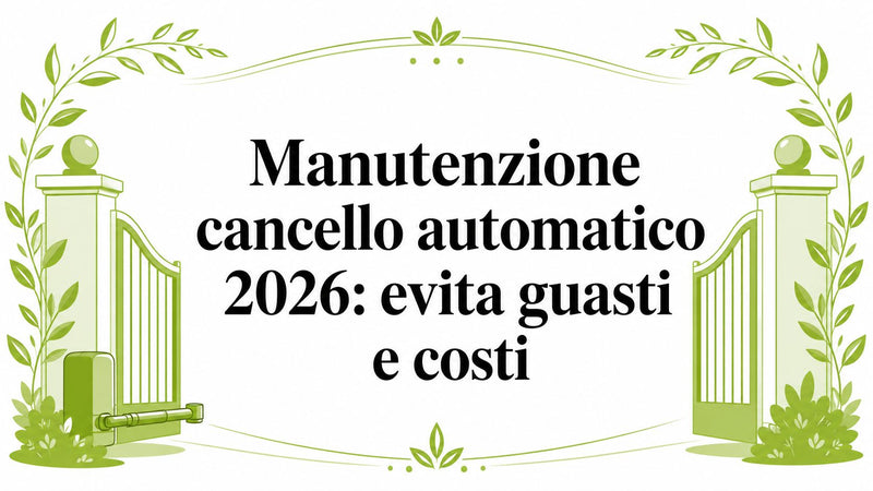 Manutenzione cancello automatico 2026: evita guasti e costi