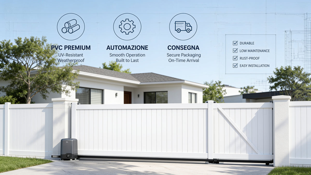 Esempio preventivo cancello automatico in PVC