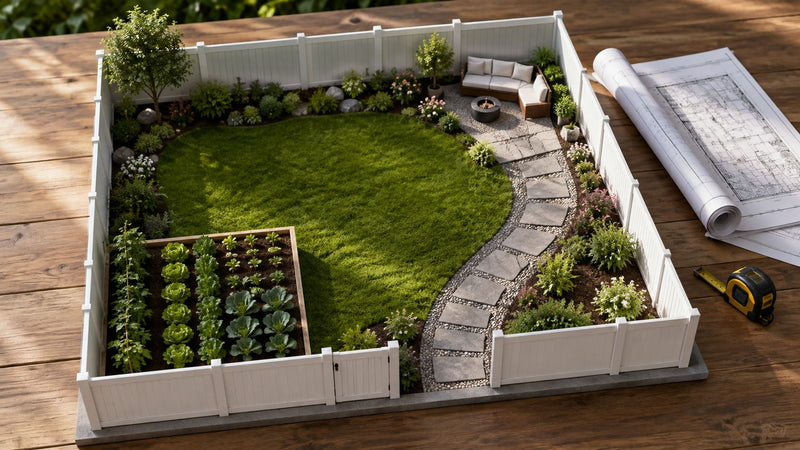 Progetto giardino rettangolare in PVC: guida completa 2026