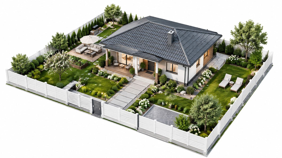 Progetti villette con giardino: 7 idee in PVC