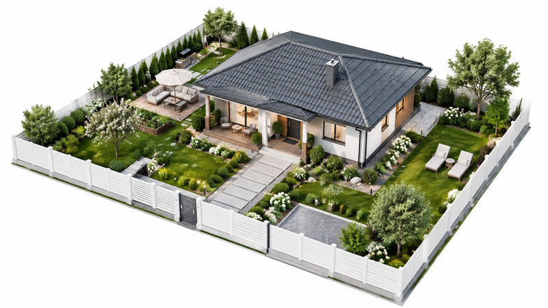 Progetti villette con giardino: 7 idee in PVC