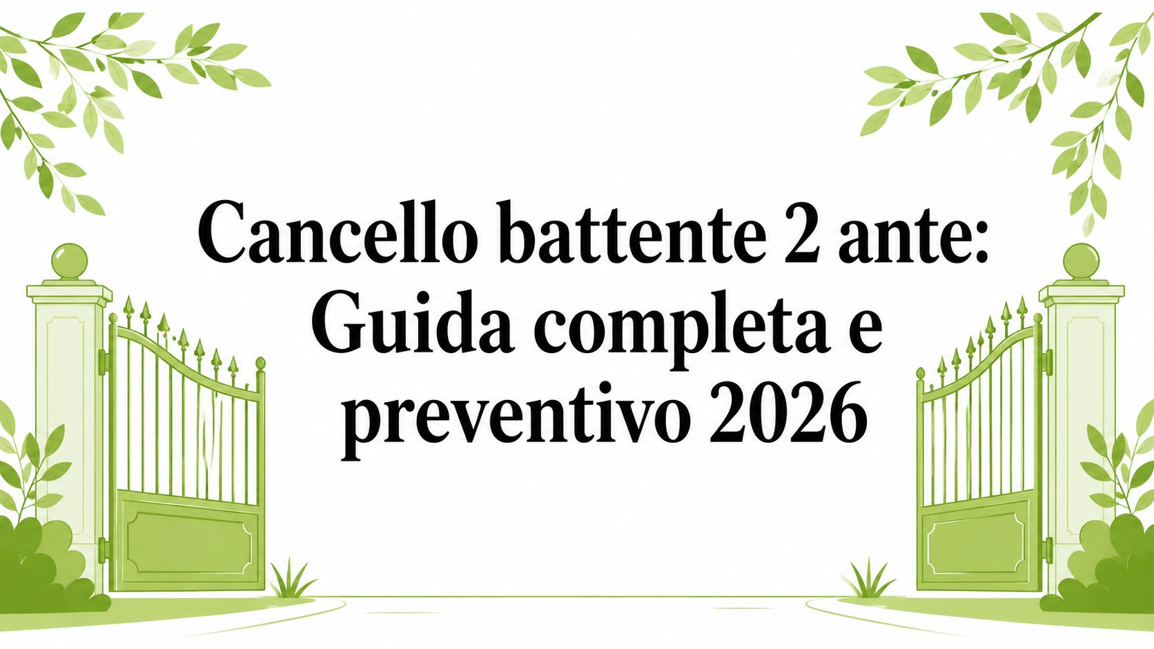 Cancello battente 2 ante: Guida completa e preventivo 2026