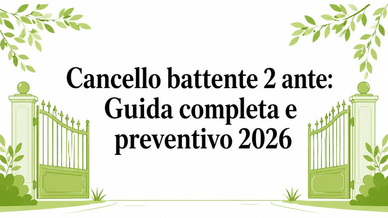 Cancello battente 2 ante: Guida completa e preventivo 2026