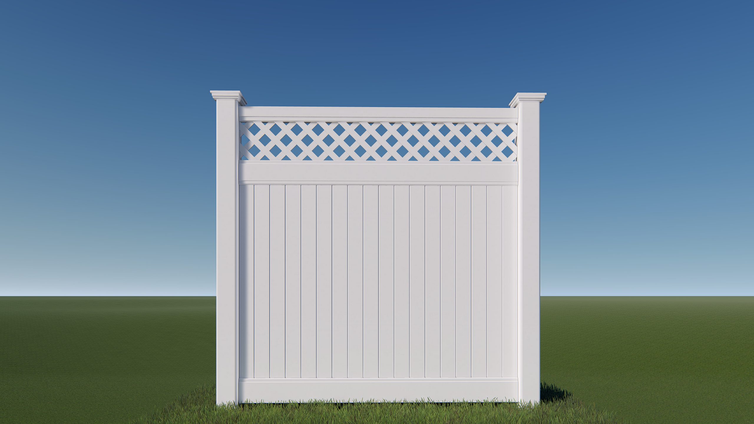 Cancello per recinzione frangivista Longlife Romo con serratura bianco